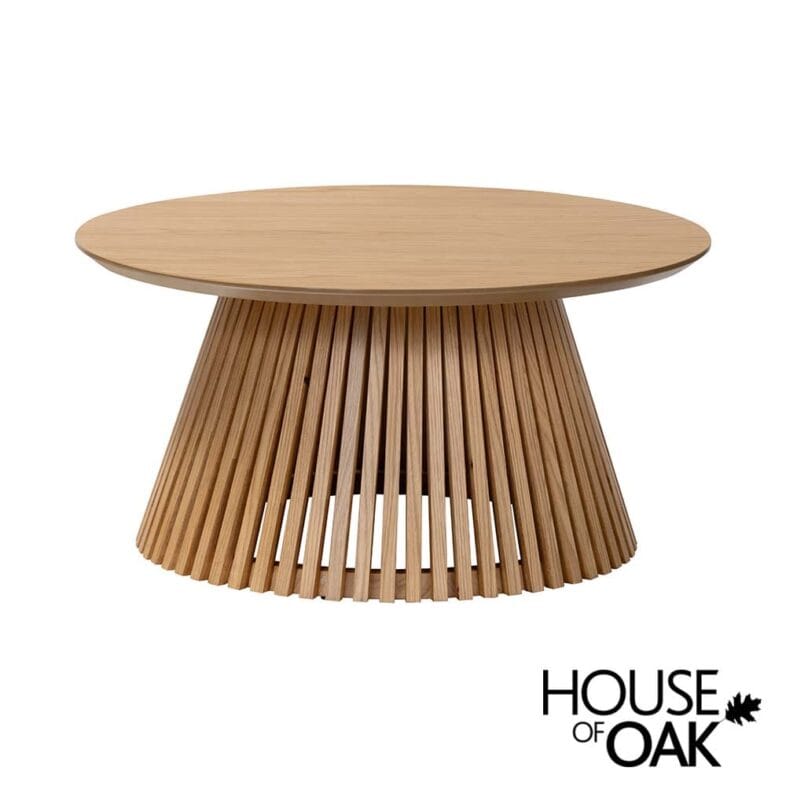 Norfolk Oak 80cm Round Coffee Table - Image 2