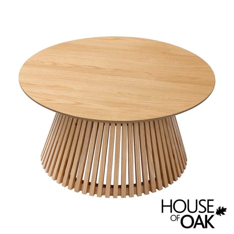 Norfolk Oak 80cm Round Coffee Table - Image 3