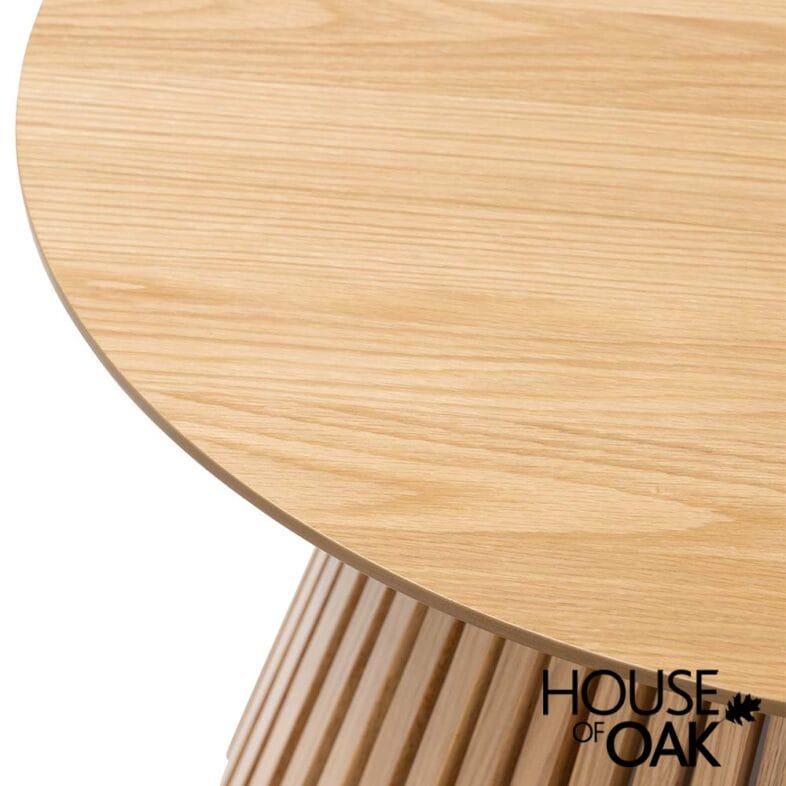 Norfolk Oak 80cm Round Coffee Table - Image 6