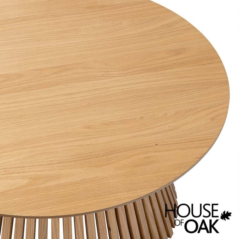 Norfolk Oak 80cm Round Coffee Table - Image 7