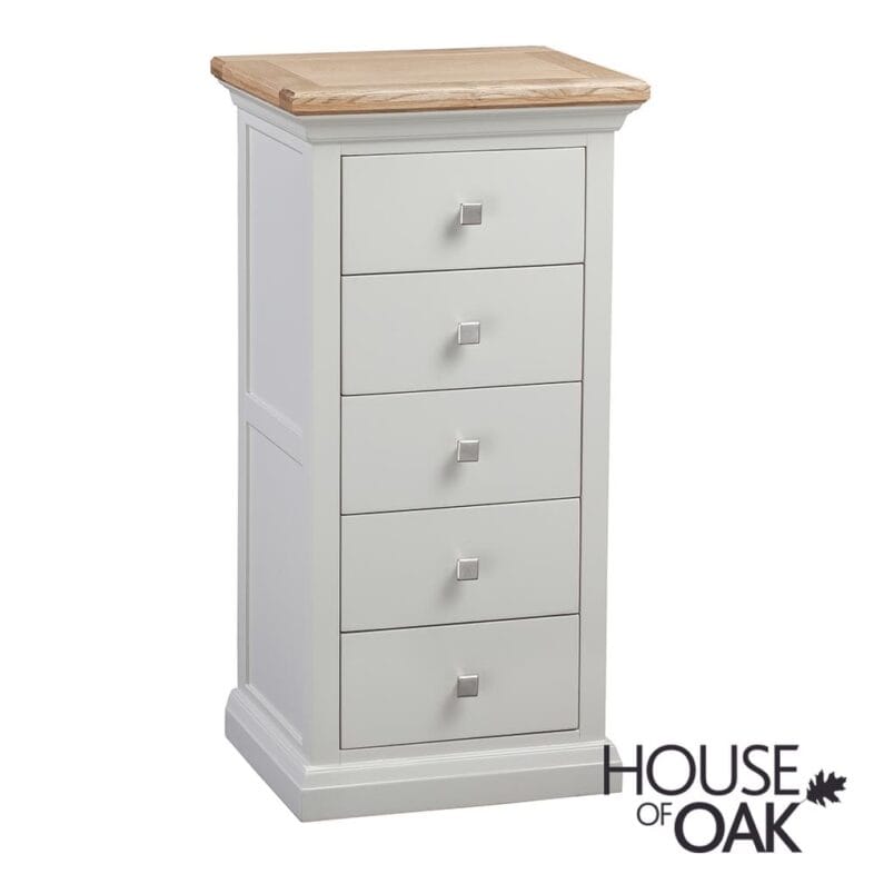 Cotswold Moonlight 5 Drawer Narrow Chest of Drawers - Image 2