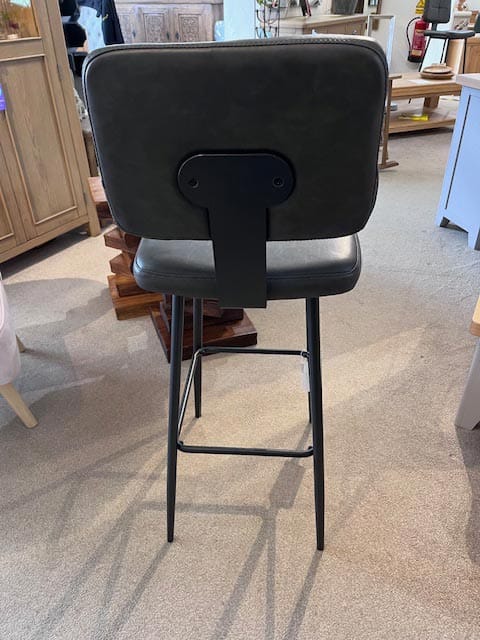 Delta Vegan Leather Bar Stool in Grey - Image 3