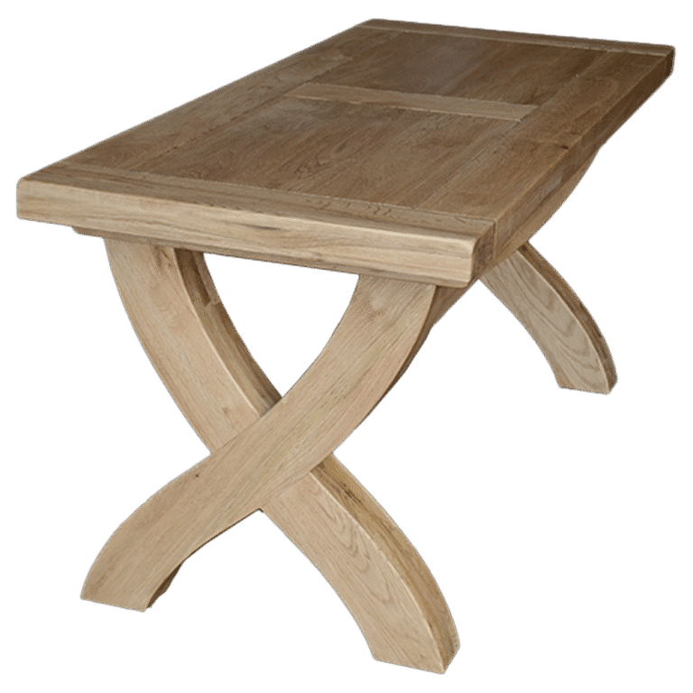 Deluxe Solid Oak Small Cross Leg Bench
