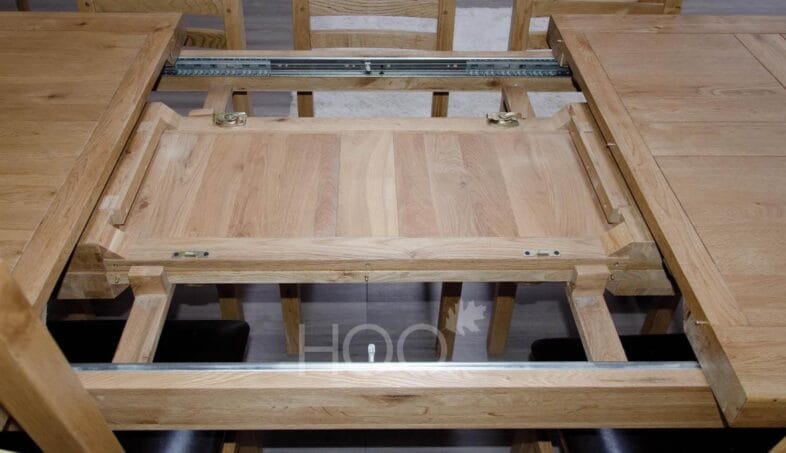 Deluxe Solid Oak 180cm Extending Table - Image 7