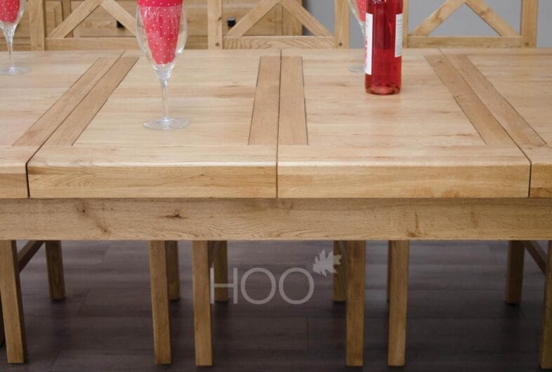 Deluxe Solid Oak 180cm Extending Table - Image 5