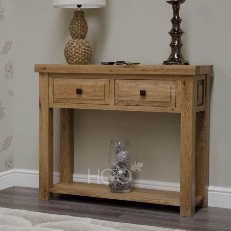 Deluxe Solid Oak Hall Table - Image 2