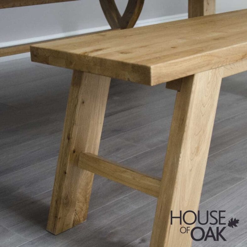 Deluxe Solid Oak Bench - Image 2