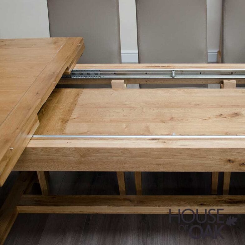 Deluxe Solid Oak Super Oval Extending Table - Image 6