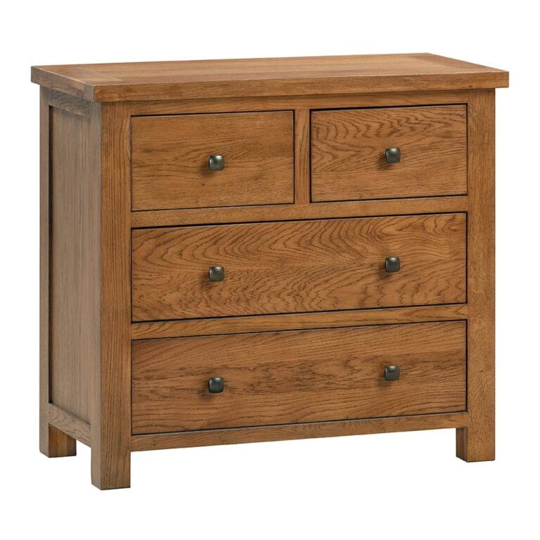 Keswick Rustic Oak 2 Over 2 Chest of Drawers