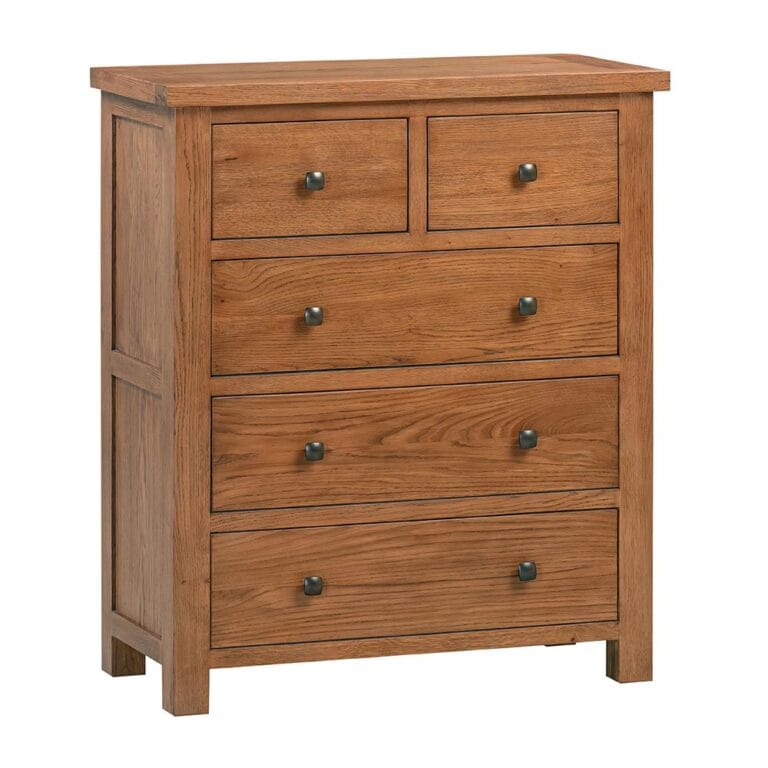 Keswick Rustic Oak 2 Over 3 Chest of Drawers