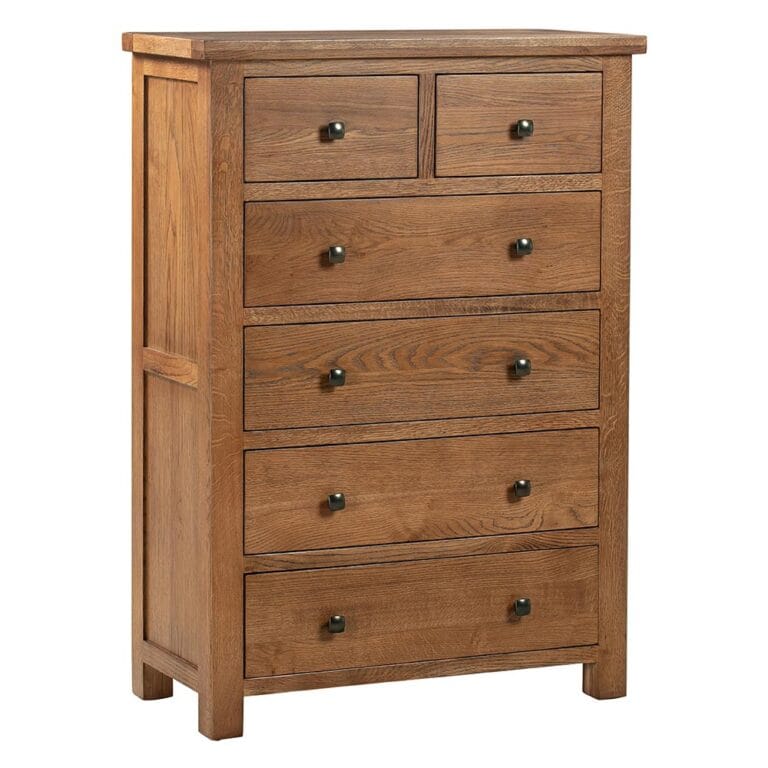 Keswick Rustic Oak 2 Over 4 Chest of Drawers