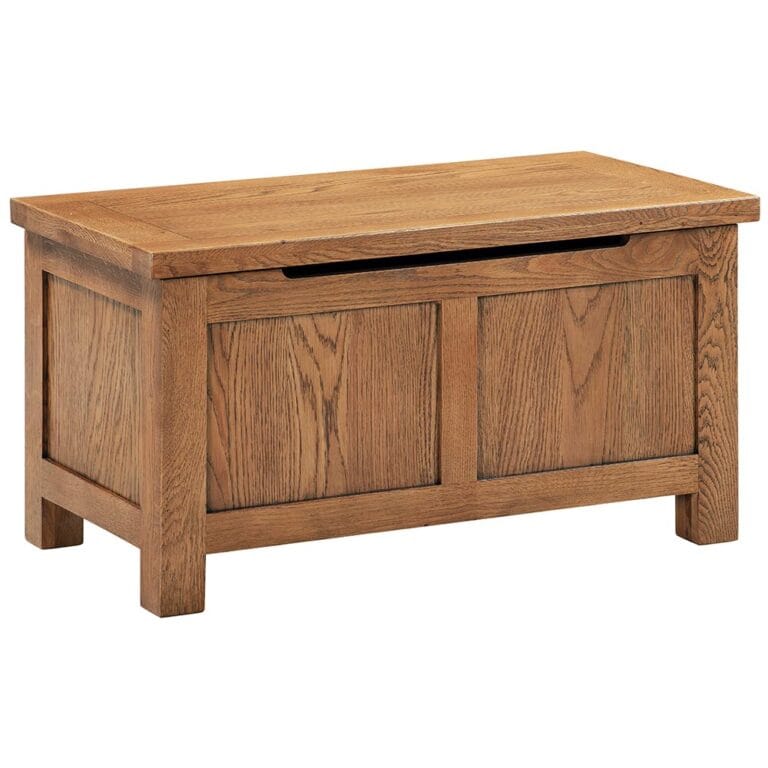 Keswick Rustic Oak Blanket Box