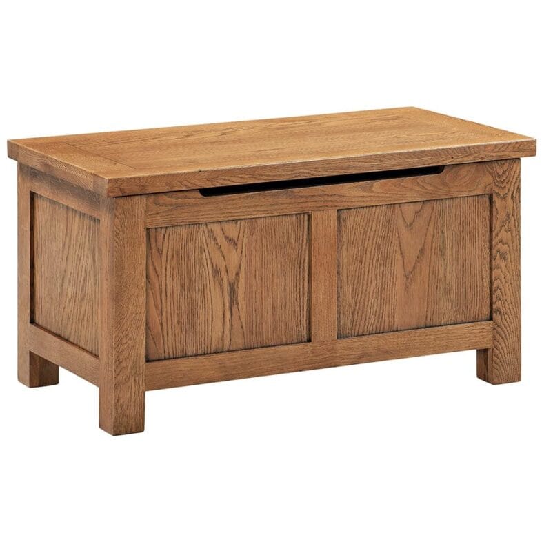 Keswick Rustic Oak Blanket Box
