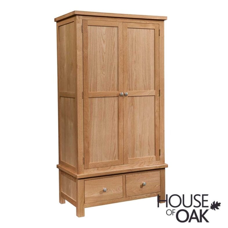 Keswick Oak Double Wardrobe with 2 Drawers - Image 2
