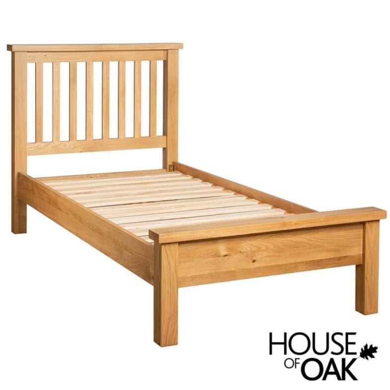 Keswick Oak 3FT Single Low Foot End Bed - Image 2