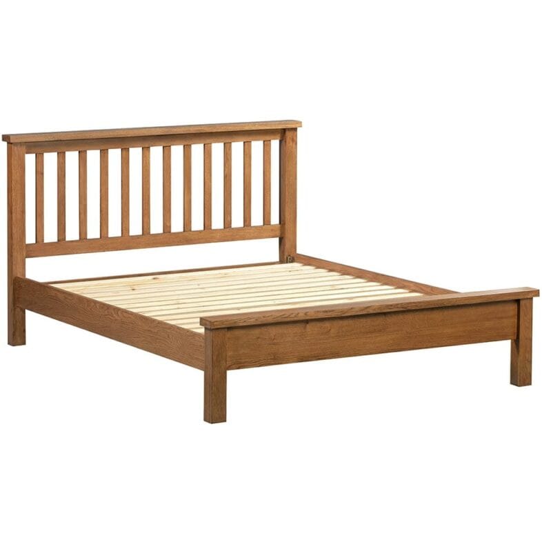 Keswick Rustic Oak 5FT King Size Low Foot End Bed
