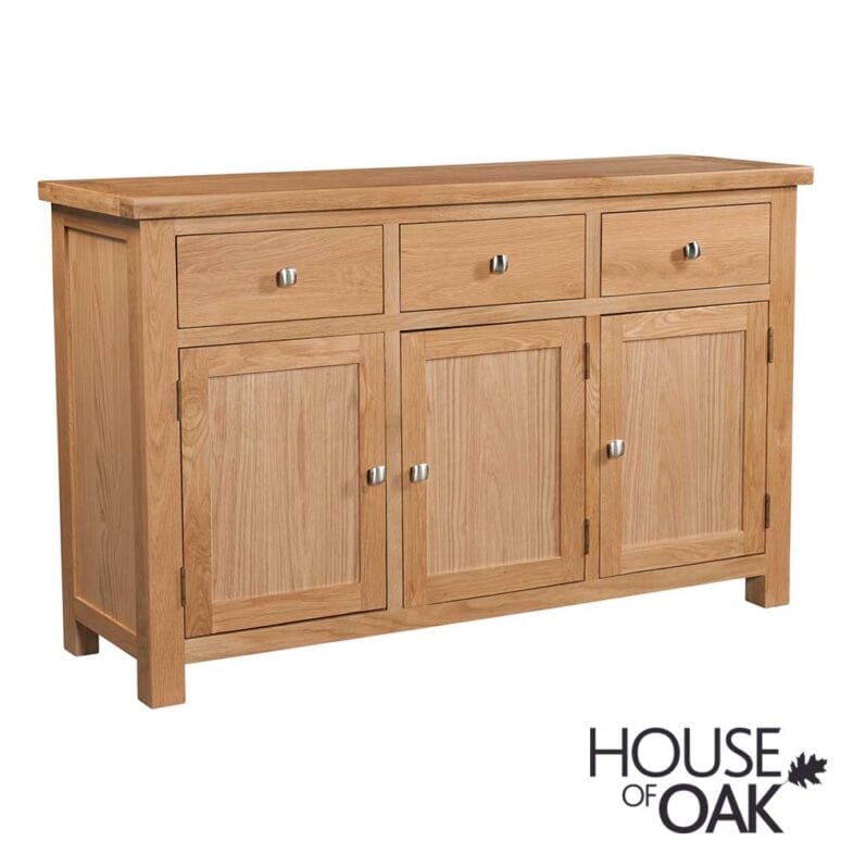 Keswick Oak 3 Door 3 Drawer Sideboard - Image 2