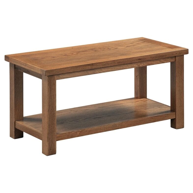 Keswick Rustic Oak Large Coffee Table with Shelf