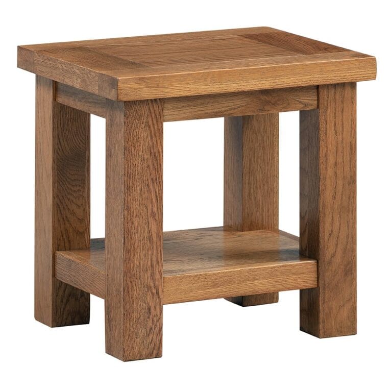 Keswick Rustic Oak Lamp Table