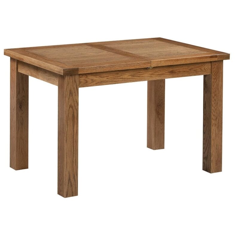 Keswick Rustic Oak 120cm Small Extending Dining Table