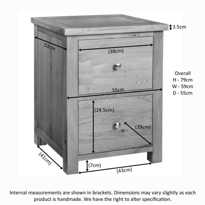 Keswick Oak Filing Cabinet - Image 3