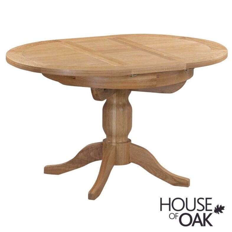 Keswick Oak 100cm Round Extending Table - Image 3