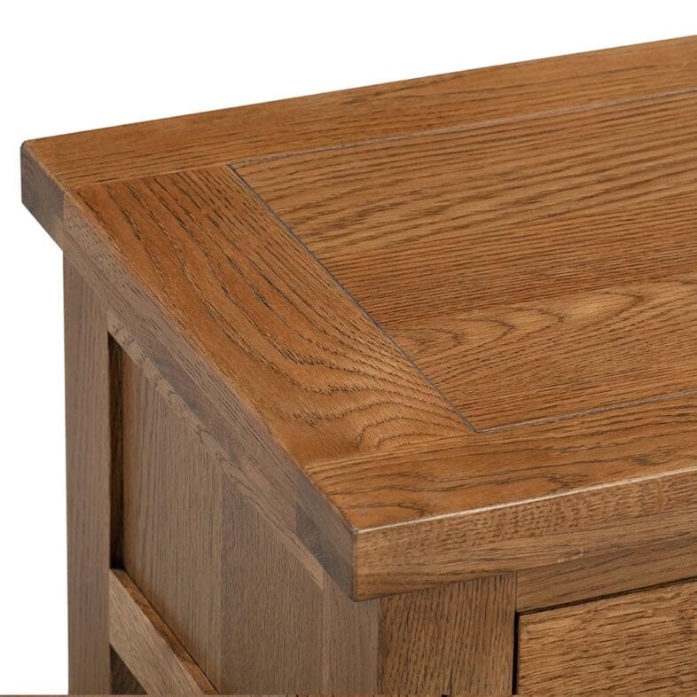 Keswick Rustic Oak 3 Drawer Bedside - Image 6