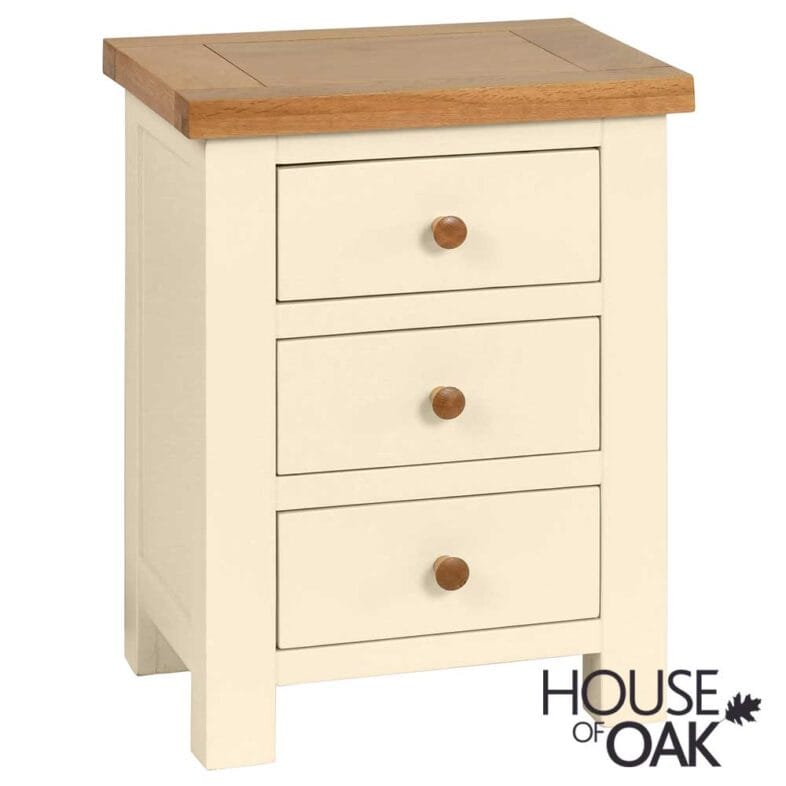 Keswick Painted 3 Colour Choice -  3 Drawer Bedside Cabinet - Image 2
