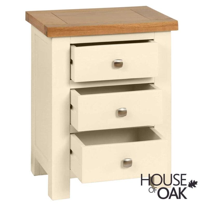 Keswick Painted 3 Colour Choice -  3 Drawer Bedside Cabinet - Image 3