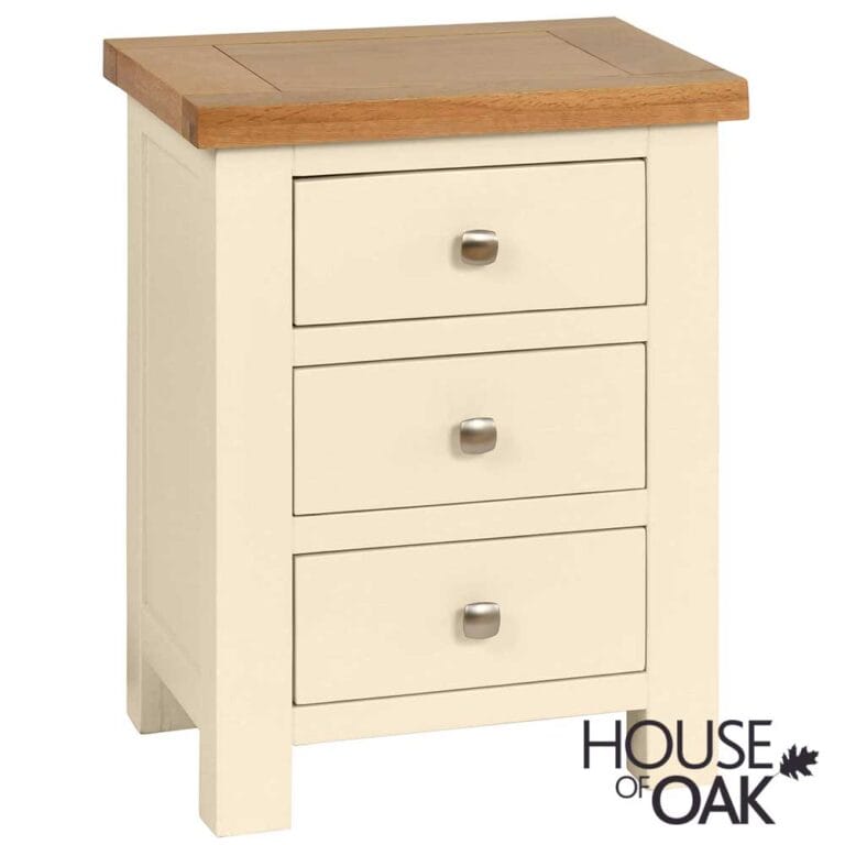 Keswick Painted 3 Colour Choice – 3 Drawer Bedside Cabinet