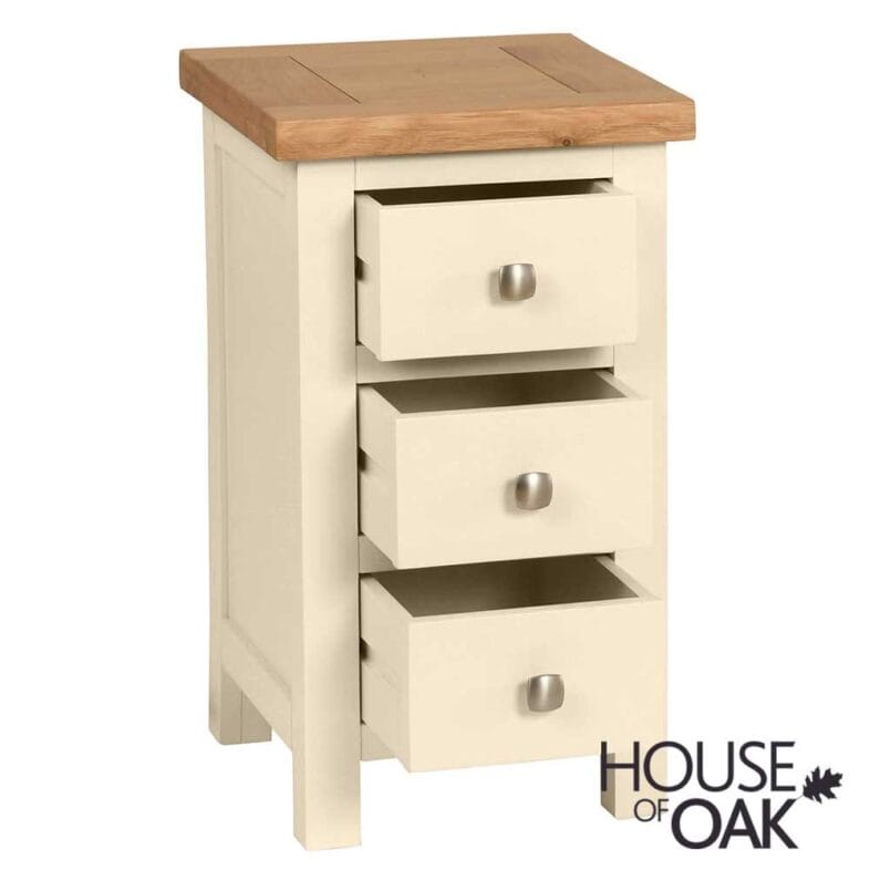 Keswick Painted 3 Colour Choice - Compact 3 Drawer Bedside Cabinet - Image 2