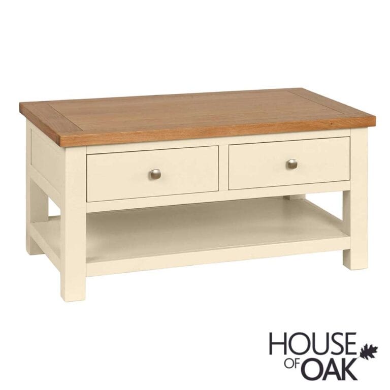 Keswick Painted 3 Colour Choice – Coffee Table with 2 Full Drawers