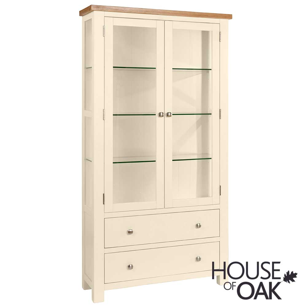 Keswick Painted 3 Colour Choice - Glass Display Cabinet
