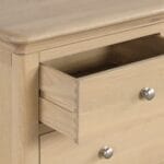 Cornwall Oak 3 Drawer Compact Bedside Cabinet - Image 3