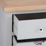 Roma Oak 2 Over 3 Chest of Drawers in Grey Painted - Image 5