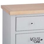 Roma Oak 2 Over 3 Chest of Drawers in Grey Painted - Image 6