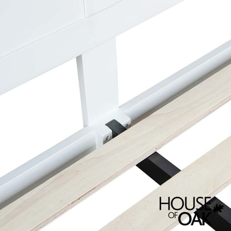 Roma Oak 5FT King Size Bed in White Painted - Image 5