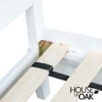 Roma Oak 4FT 6'' Double Bed in White Painted - Image 6