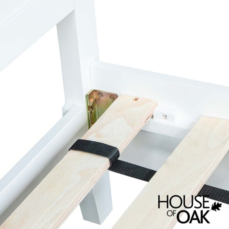 Roma Oak 5FT King Size Bed in White Painted - Image 6