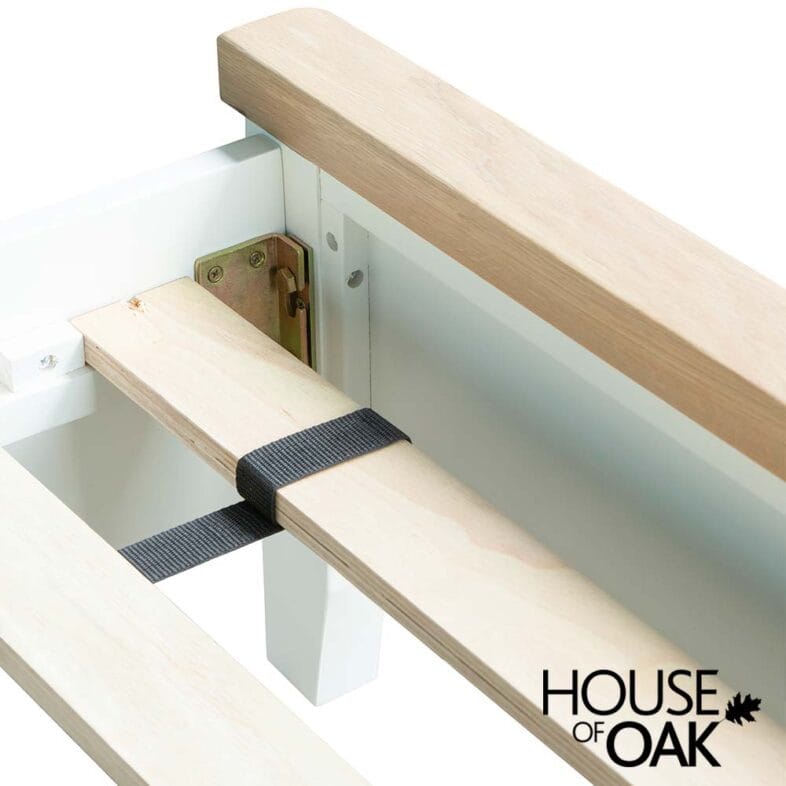 Roma Oak 5FT King Size Bed in White Painted - Image 7