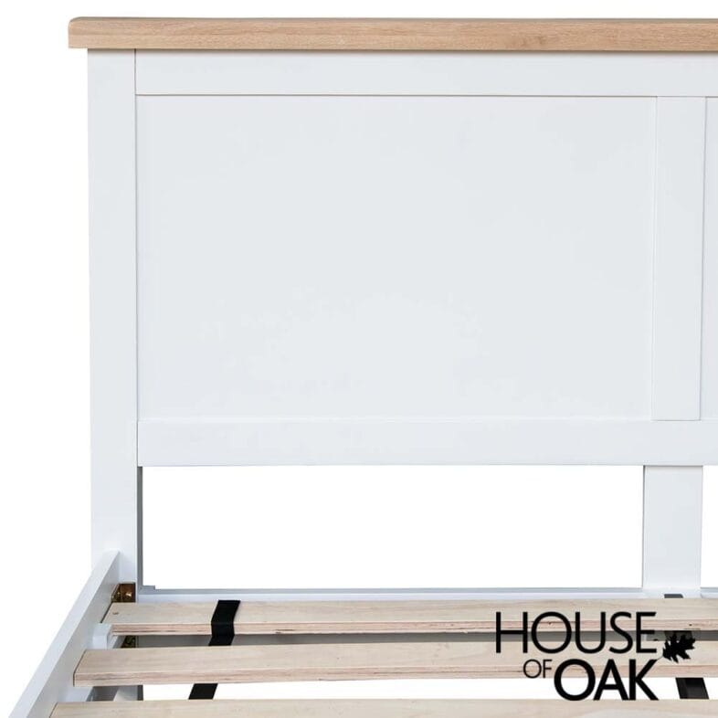 Roma Oak 5FT King Size Bed in White Painted - Image 8