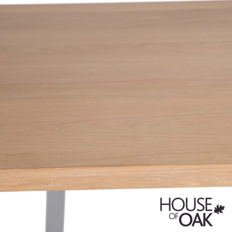 Roma Oak 180cm Extending Refectory Dining Table in Grey Painted - Image 4