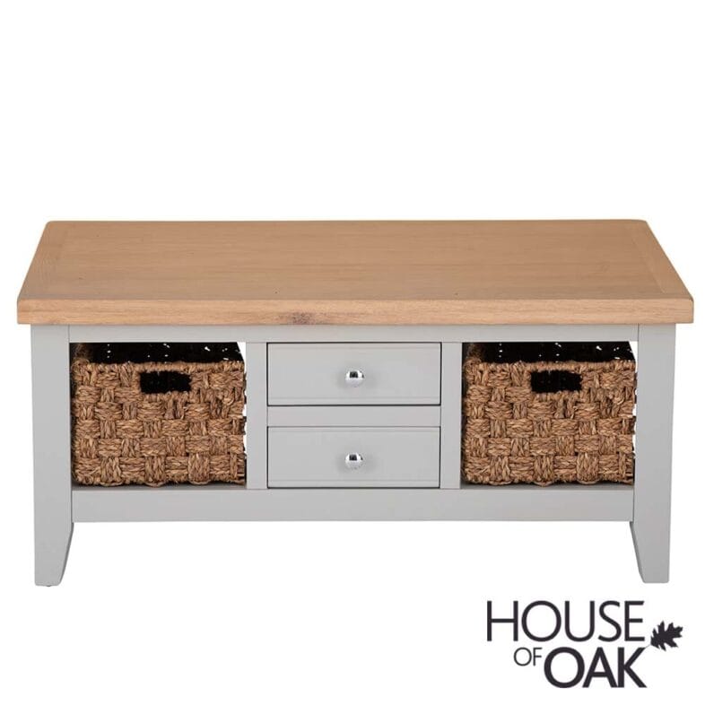 Roma Oak Coffee Table in Grey Painted - Image 2
