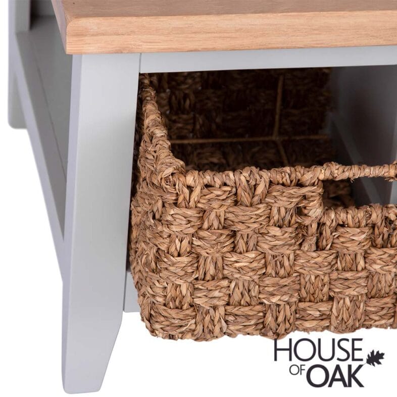 Roma Oak Coffee Table in Grey Painted - Image 5