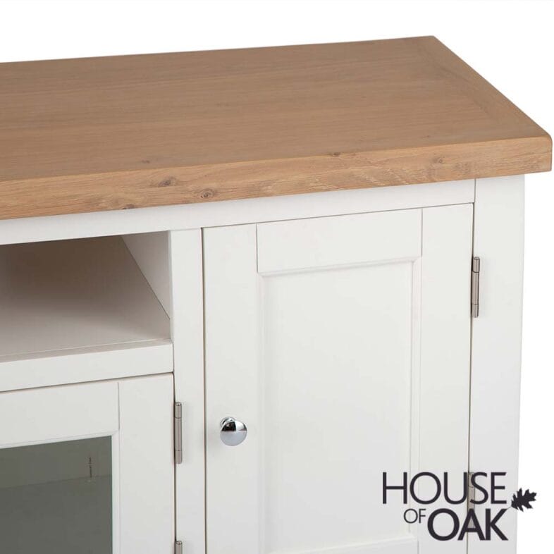 Roma Oak Large TV Unit in White Painted - Image 9