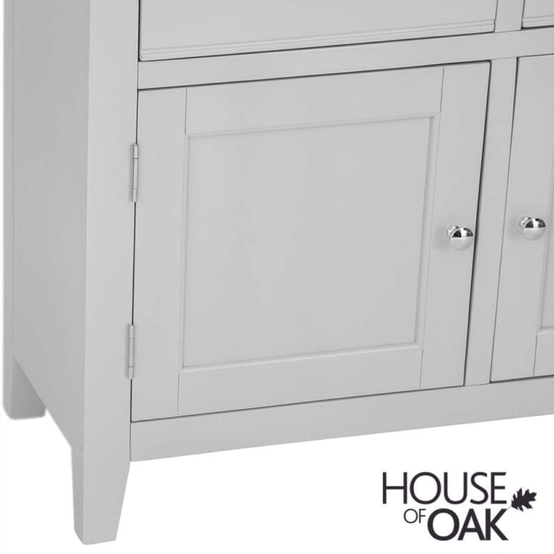 Roma Oak 2 Door 2 Drawer Sideboard in Grey Painted - Image 8