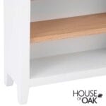 Roma Oak Small Bookcase in White Painted - Image 5