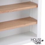 Roma Oak Small Bookcase in White Painted - Image 6