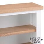 Roma Oak Small Bookcase in White Painted - Image 7
