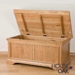 Paris Solid Oak Blanket Box - Image 6